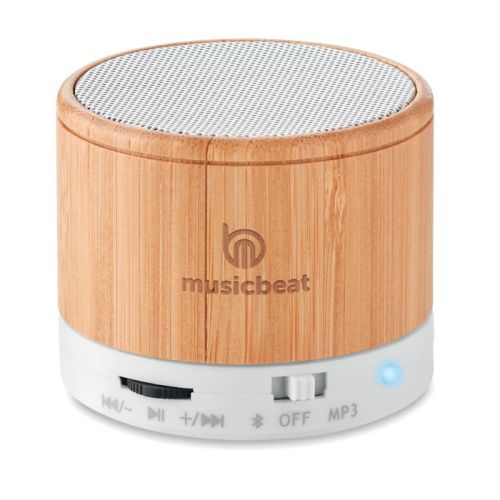 Bamboe speaker rond - Afbeelding 1